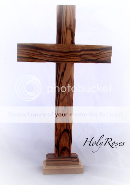 ThisStanding Cross is handmade in Bethlehem by Christian artisans, out 