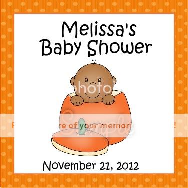 Personalized Little Pumpkin Fall Baby Shower Favor Tags  