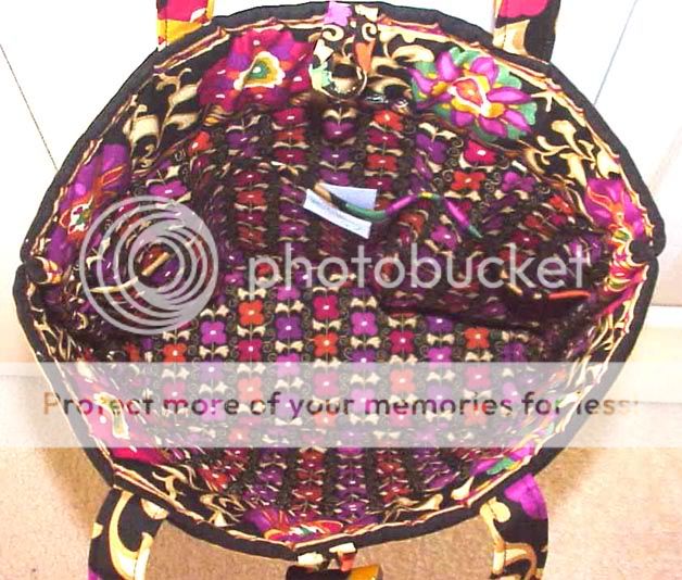 Vera Bradley 14x13 Quilted Suzani Tote Shopper Bag 4 Books Cafe Gym