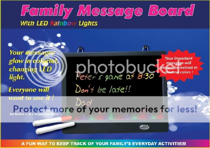 Light Up Message Board with Neon Rainbow LED Lights