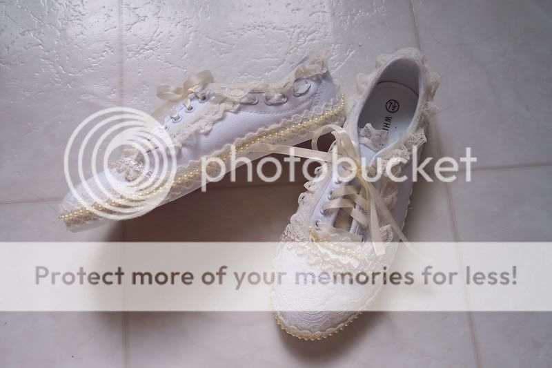 CUSTOM MADE BRIDAL SNEAKERS Brand New Never Worn  