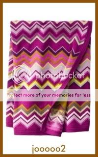 Missoni for Target Sweater Blanket Baby Passione Fuschia Zig Zag FREE 