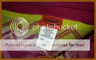 Missoni for Target Sweater Blanket Baby Passione Fuschia Zig Zag FREE 