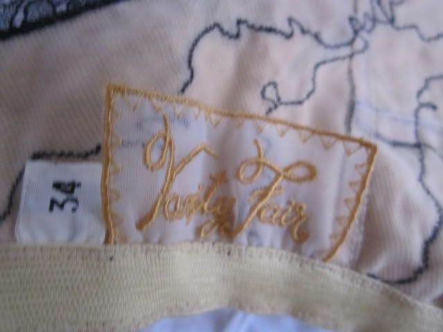 Vintage 50's Vanity Fair 24K Gold Brief Panties Bra Nylon Lace Mint