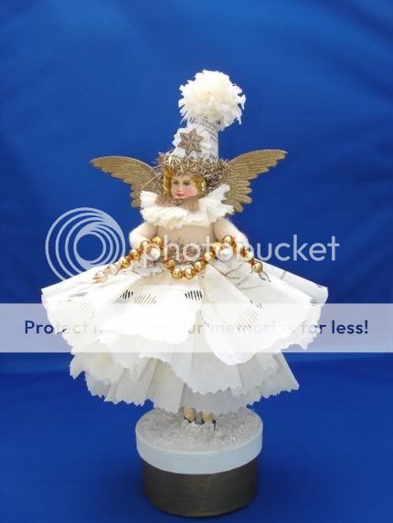 An Original Susan Arnot Batting Christmas angel doll Victorian style