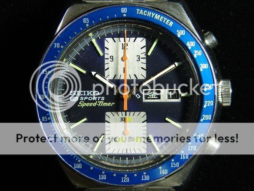 Vintage Seiko SpeedTimer Chronograph Watch   Model 6138 0030   Blue 