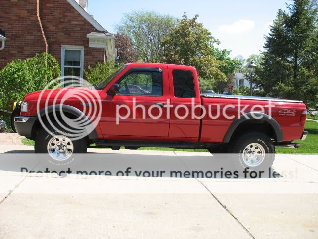 Red ford ranger with black rims #8