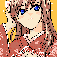 She looks kawaii in a kimono, ne?